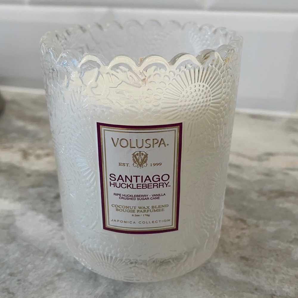 Voluspa Santiago Huckleberry Scalloped Candle